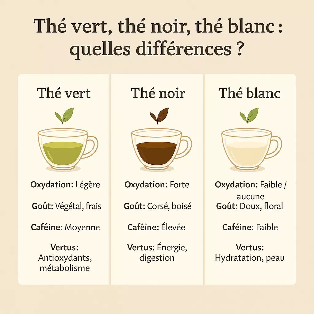 Différences entre thés